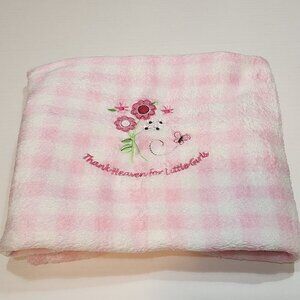 Just One Year by Carter's Pink  baby blanket Thank Heaven for Little Girls